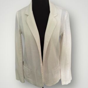 silence + noise Cream Open-Front Blazer